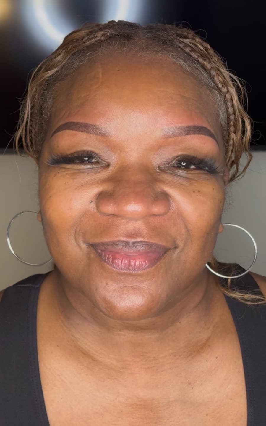 Ombré brows real client result, mature client